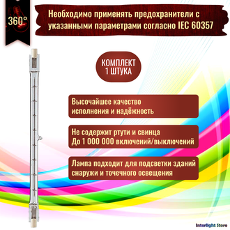 Muller Licht HS-510A 100w 117.6mm 220-240v R7s