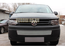 Защита радиатора Volkswagen T5 рестайлинг (Transporter, Multivan, Caravelle) 2009- chrome PREMIUM