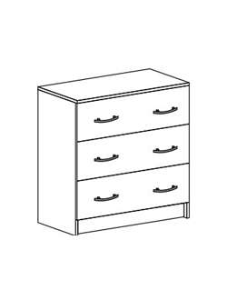 Комод 3 ящика КМ 551 М