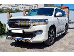 Защита переднего бампера (G) d60/60 овал для Toyota Land Cruiser 200 Executive Lounge (2020-...) обновленный