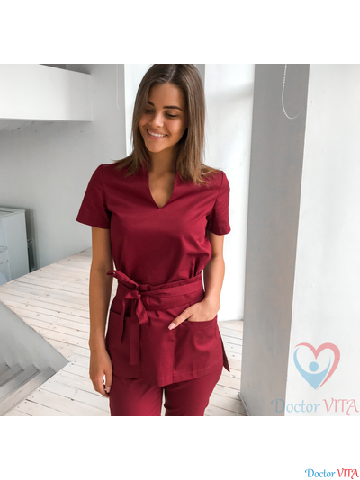 БЛУЗА DOCLIKE DL418 Бордо