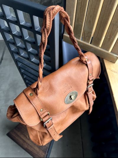 Женская сумка из натуральной винтажной кожи Vera Pelle, цвет рыжий 026886