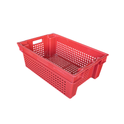 Пластиковая корзина для овощей и фруктов в магазине