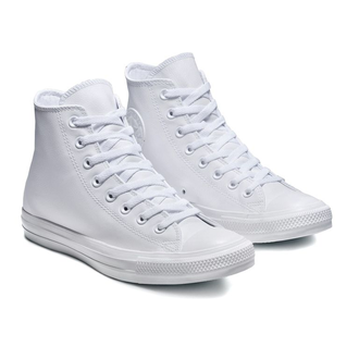 Кеды кожаные Converse Chuck Taylor All Star Monochrome белые высокие