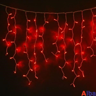 Бахрома 3*0.5 м КРАСНЫЙ, мерцание IP 54