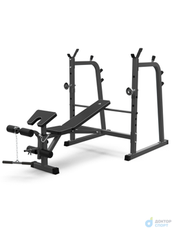 Скамья со стойками под штангу DFC D709