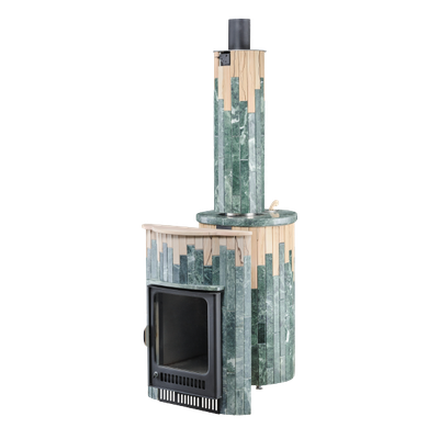 Печь Ферингер Малютка ПФ Змеевик + Окаменевшее дерево до 18 м3