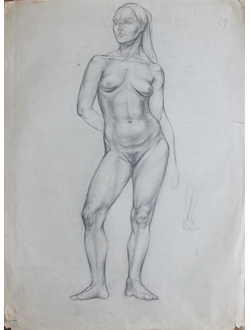 "Натурщица" бумага карандаш 1969 год