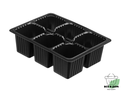 Кассета для рассады 6 ячеек квадр 120мл. 18*13*6см 183886