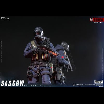Британский спецназ САС - Коллекционная фигурка 1/12 POCKET ELITE SERIES: SAS CRW Breacher (PES002) - DAMTOYS