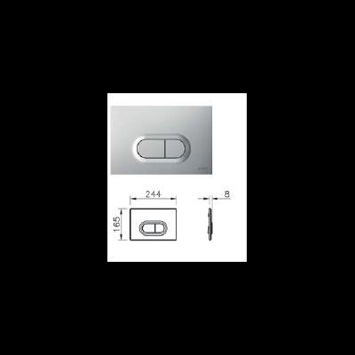 Комплект: Подвесной безободковый унитаз Vitra Integra Round, с толстым сиденьем дюропласт с микролифтом, инсталяцией и панелью управления, матовый хром, 9004B003-7202