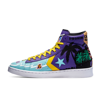 Кеды Converse X Chinatown Market Lakers Championship Jacket Pro Leather фиолетовые