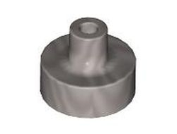Tile, Round 1 x 1 with Bar and Pin Holder, Metallic Silver (20482 / 6410056)