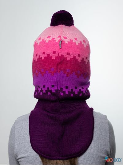 Шапка-шлем  20101-06, цвет сливовый,сиреневый,розовыйр. 48-50