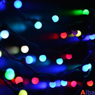 Гирлянда шарики 23мм, 10 м RGB 220В