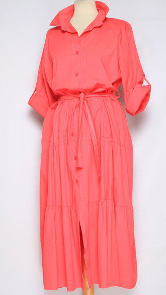 Платье - рубашка "ЯРУСЫ" малина, чёрное до р.50