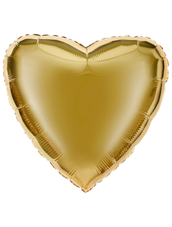 Шар (18''/46 см) Сердце, Светлое золото