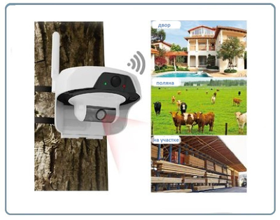 FreeCam, Всепогодная, автономная беспроводная WiFi видеокамера на аккумуляторе с DVR на солнечной батарее, HD (Clever Dog)