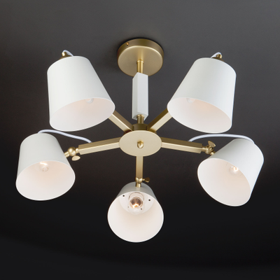 Светильник в стиле лофт с поворотными рожками 70083/5 золото