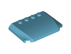 Wedge 4 x 6 x 2/3 Triple Curved, Medium Azure (52031 / 6109838 / 6331514)