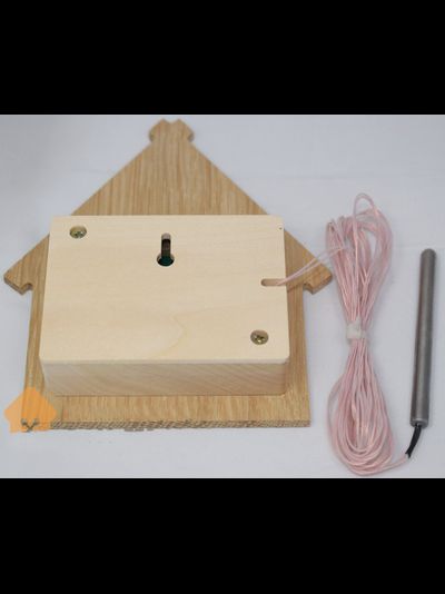 Высокотемпературный термометр для бани ТЭС-ЛЮКС Pt "Домик" в корпусе из липы с герметичным датчиком