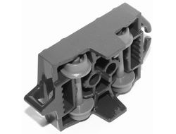 Vehicle, Base 4 x 5 Roller Coaster Car with Dark Bluish Gray Wheels 26021 / 24869, Black (26021c01)