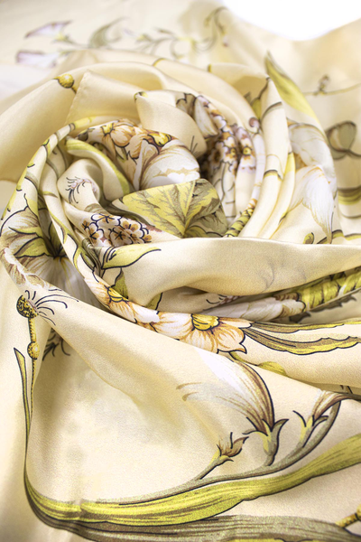 Павловопосадский платок Белый танец 1455-2