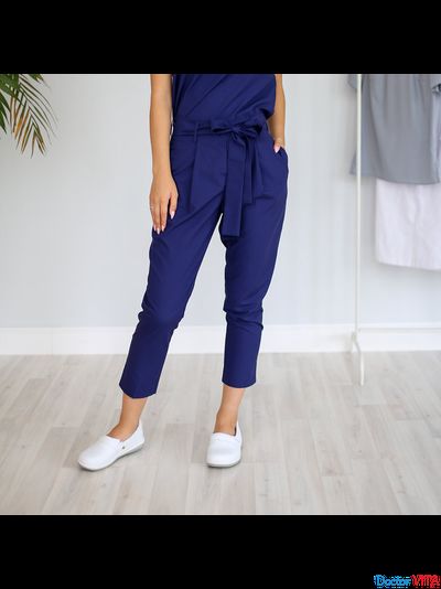 Брюки-бананы DOCLIKE DL216 Ниагара синие