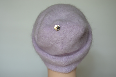 Вицио итальянская шапка лиловая мохеровая Vizio 6945