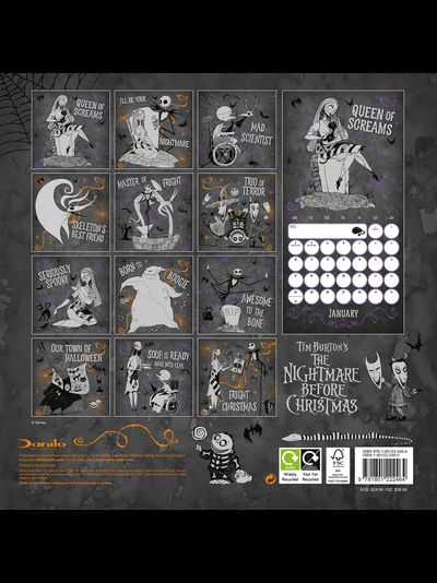 The Nightmare Before Christmas Tim Burton Official Календарь 2022