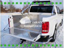 Защитный алюминиевый вкладыш в кузов автомобиля (дно, борт)