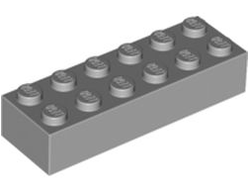 Brick 2 x 6, Light Bluish Gray (2456 / 4211795 / 4274668)