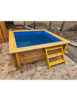 Купель для бани 165 х 165 х 107 см (скамья П-образная) без нагрева