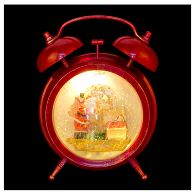 Будильник музыкальный с Елью в шаре со светом, 6,5*14*18 СМ