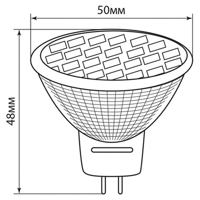 Светодиодная лампа  MR16 3W NT GU5.3 софит LB-24