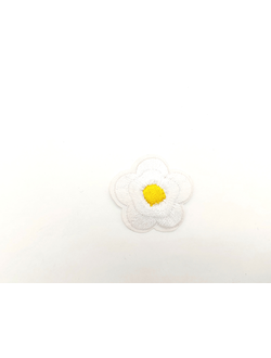 Термоаппликация цветок,  белые