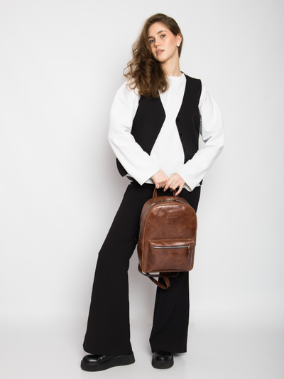 Женский кожаный рюкзак Albiate cognac (арт. 3103-03)