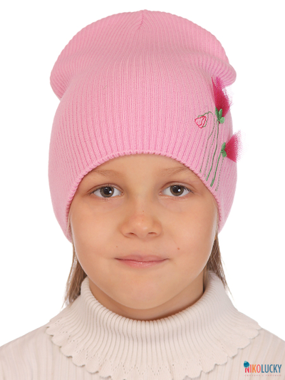 Шапка  м12в17, цвет розовый р. 54