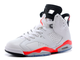 Nike Air Jordan Retro 6 (белые с красным)