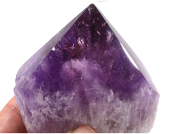 Аметист, аметрин, кристалл полированный со спиленным основанием (80*75*50 мм, 377 г) №37662