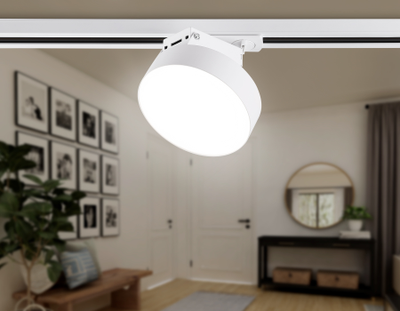 Трековый однофазный светодиодный светильник GL 6837 WH белый LED 15W 4200K D115*80