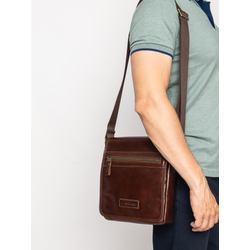 Кожаная мужская сумка Pontevico Premium brown (арт. 5080-53)