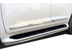 Защита штатного порога под порог d42 для Toyota Land Cruiser 200 Executive Lounge (2020-...) обновленный