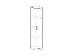 гостиная ИТАЛИЯ пенал с полками глухой (400х475х1900)