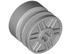 Wheel 18mm D. x 14mm with Axle Hole, Fake Bolts and Shallow Spokes, Light Bluish Gray (55982 / 4490127)