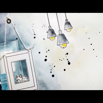 ФП штамп &quot;Лампа в лофте&quot; (крупная)