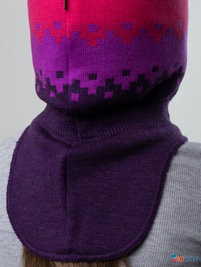 Шапка-шлем  20101-06, цвет фиолетовый, розовый р. 52-54