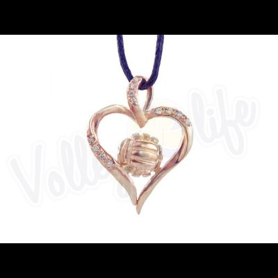 Кулон с позолотой "Love волейбол"