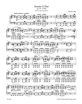 Шуберт. Соната G-dur  op.78 D 894 для фортепиано