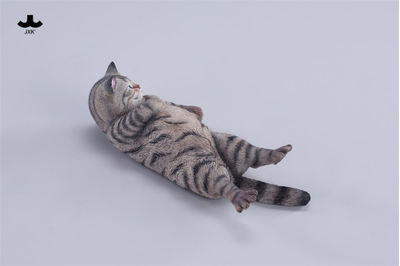 Котик на софе (серый) - Коллекционная фигурка 1/6 Lazybones Cat (JXK293A) - JXK